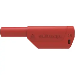 4 mm plug, solder connection, 2.5 mm², CAT II, red, SFK 8500 L NI / AS / RT