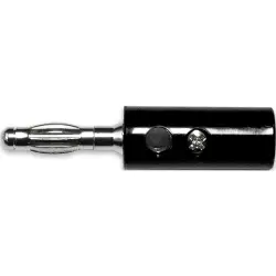 4 mm plug, screw connection, black, BU-00249-0