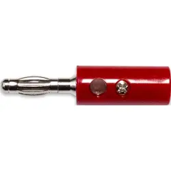 4 mm plug, screw connection, red, BU-00249-2