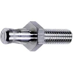 6 mm POAG plug, screw connection, silver, 04.0056