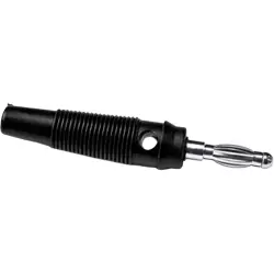 4 mm plug, screw connection, CAT I, black, BU-32616-0