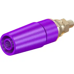 4 mm socket, screw connection, mounting Ø 8.3 mm, CAT II, purple, 23.3050-26