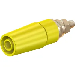 4 mm socket, screw connection, mounting Ø 8.3 mm, CAT II, yellow, 23.3050-24