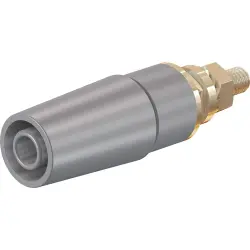 4 mm socket, screw connection, mounting Ø 8.3 mm, CAT II, gray, 23.3050-28
