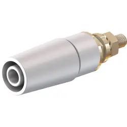 4 mm socket, screw connection, mounting Ø 8.3 mm, CAT II, white, 23.3050-29