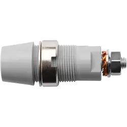 4 mm socket, screw connection, mounting Ø 12.2 mm, CAT III, gray, SAB 6922 NI / GR