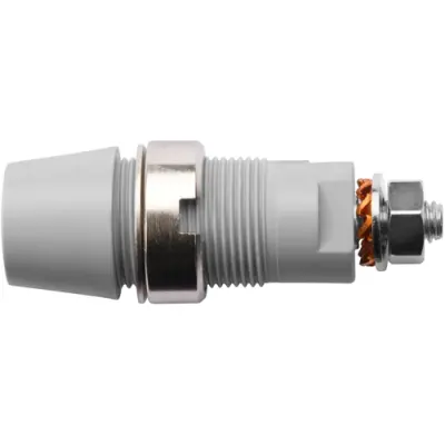 4 mm socket, screw connection, mounting Ø 12.2 mm, CAT III, gray, SAB 6922 NI / GR - 1