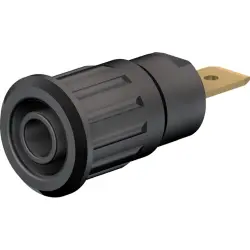 4 mm socket, flat plug connection, mounting Ø 12.2 mm, CAT III, green, 23.3150-25