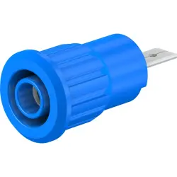 4 mm socket, flat plug connection, mounting Ø 12.2 mm, CAT III, CAT IV, blue, 23.3160-23