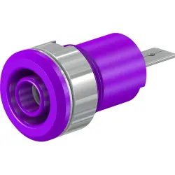 4 mm socket, flat plug connection, mounting Ø 12.2 mm, CAT III, purple, 23.3070-26