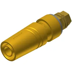 4 mm socket, screw connection, mounting Ø 11 mm, CAT II, yellow, 972357703