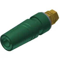 4 mm socket, screw connection, mounting Ø 11 mm, CAT II, green, 972357704