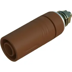 4 mm socket, screw connection, mounting Ø 11 mm, CAT II, brown, 972357705
