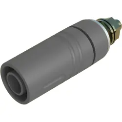 4 mm socket, screw connection, mounting Ø 11 mm, CAT II, gray, 972357706