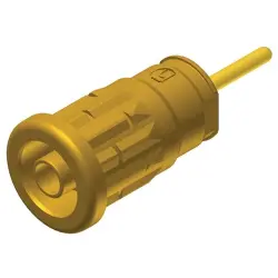 4 mm socket, solder connection, mounting Ø 12.2 mm, CAT III, yellow, 972363103