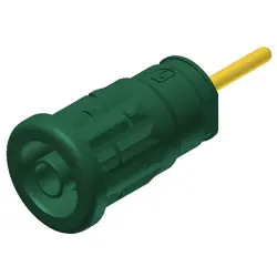 4 mm socket, solder connection, mounting Ø 12.2 mm, CAT III, green, 972363104