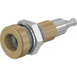 4 mm socket, solder connection, mounting Ø 8.3 mm, brown, 23.0110-27