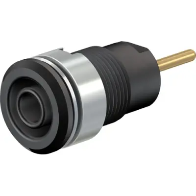 4 mm socket, round plug connection, mounting Ø 12.2 mm, CAT III, purple, 23.3010-26 - 1