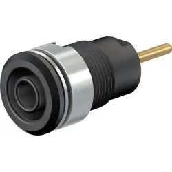 4 mm socket, round plug connection, mounting Ø 12.2 mm, CAT III, gray, 23.3010-28