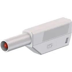 4 mm plug, solder connection, 0.75-2.5 mm², CAT III, white, 22.2657-29