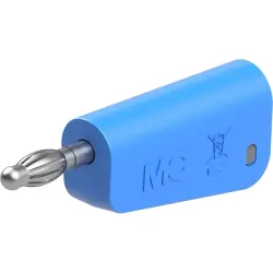 4 mm plug, solder connection, 1.0 mm², blue, 64.1038-23