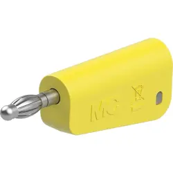 4 mm plug, solder connection, 1.0 mm², yellow, 64.1038-24