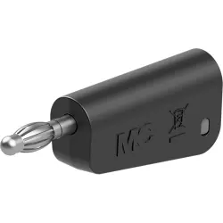 4 mm plug, screw connection, 1.0 mm², black, 64.1040-21