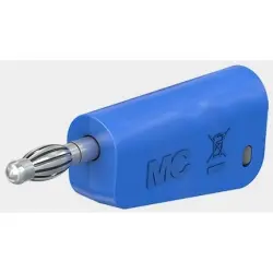 4 mm plug, screw connection, 1.0 mm², blue, 64.1040-23