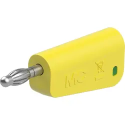 4 mm plug, solder connection, 2.5 mm², yellow/green, 64.1042-20