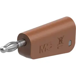 4 mm plug, screw connection, 2.5 mm², brown, 64.1044-27