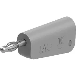4 mm plug, screw connection, 2.5 mm², gray, 64.1044-28
