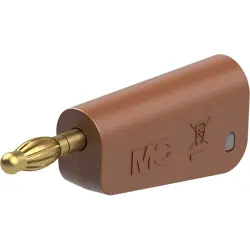 4 mm plug, screw connection, 2.5 mm², brown, 64.1045-27