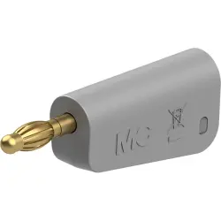 4 mm plug, screw connection, 2.5 mm², gray, 64.1045-28