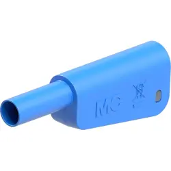 4 mm plug, solder connection, 1.0 mm², CAT II, CAT III, blue, 66.2019-23