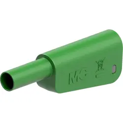 4 mm plug, solder connection, 1.0 mm², CAT II, CAT III, green, 66.2019-25