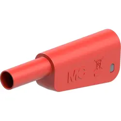 4 mm plug, screw connection, 1.0 mm², CAT II, CAT III, red, 66.2020-22