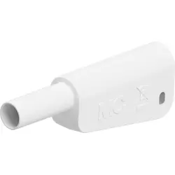 4 mm plug, screw connection, 1.0 mm², CAT II, CAT III, white, 66.2020-29