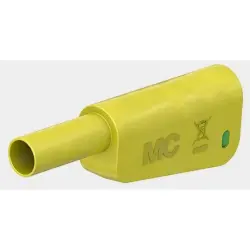4 mm plug, screw connection, 1.0 mm², CAT II, CAT III, yellow, 66.2021-24