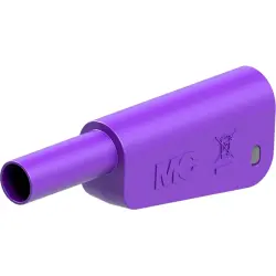 4 mm plug, screw connection, 1.0 mm², CAT II, CAT III, purple, 66.2021-26