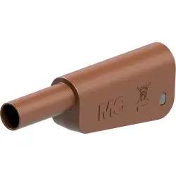 4 mm plug, screw connection, 1.0 mm², CAT II, CAT III, brown, 66.2021-27