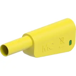 4 mm plug, solder connection, 2.5 mm², CAT II, CAT III, yellow/green, 66.2022-20