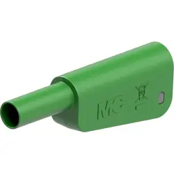 4 mm plug, screw connection, 2.5 mm², CAT II, CAT III, green, 66.2024-25