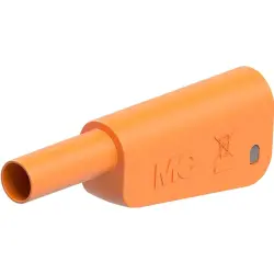 4 mm plug, screw connection, 2.5 mm², CAT II, CAT III, orange, 66.2024-30