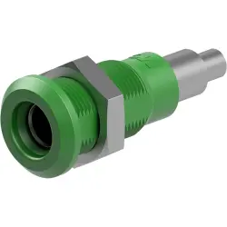 4 mm socket, solder connection, mounting Ø 8.1 mm, green, 64.3042-25