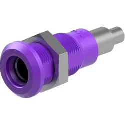 4 mm socket, solder connection, mounting Ø 8.1 mm, purple, 64.3042-26