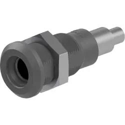4 mm socket, solder connection, mounting Ø 8.1 mm, gray, 64.3042-28