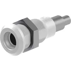 4 mm socket, solder connection, mounting Ø 8.1 mm, white, 64.3042-29