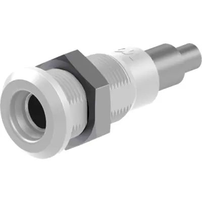 4 mm socket, solder connection, mounting Ø 8.1 mm, white, 64.3042-29 - 1
