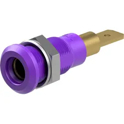 4 mm socket, plug-in connection, mounting Ø 8.1 mm, purple, 64.3040-26