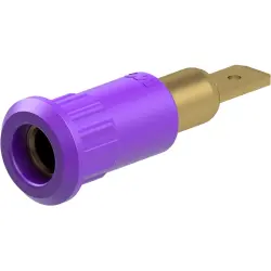 4 mm socket, plug-in connection, mounting Ø 8.2 mm, purple, 64.3010-26